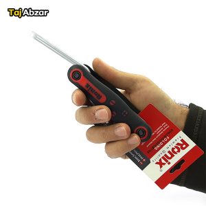 مجموعه 8 عددی پیچ گوشتی تاشو رونیکس مدل RH-2900- در دست