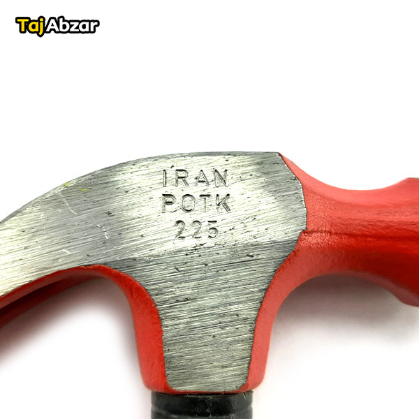 چکش میخ کش 225 گرمی ایران پتک مدل AM-0810- مشخصات روی چکش