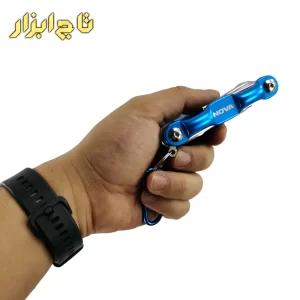 مجموعه 8 عددی آچار ستارهای تاشو نووا مدل NTK-1008
