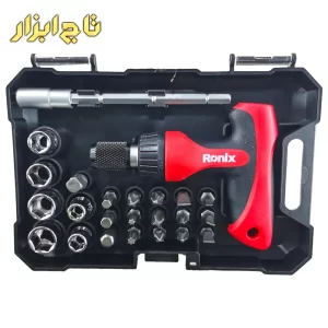 ست پیچ گوشتی جغجغه ای و سری بکس مدل RH-2715 رونیکس