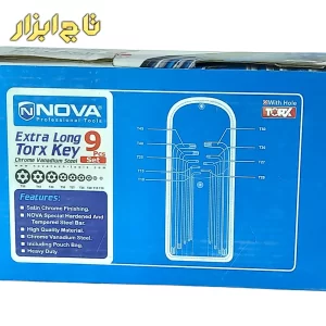 مجموعه 9 عددی آلن ستاره ای بلند کیفی نووا مدل NTK1144