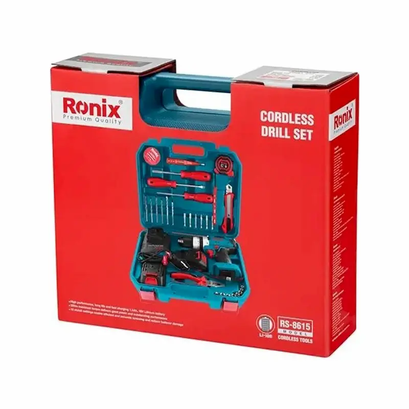 کیت دریل شارژی 16 ولت (2 باطری 33 پارچه) رونیکس مدل RS-8615